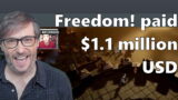 Freedom! paid $1.1 million USD to game developers